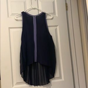 NWOT Purple pleated blouse